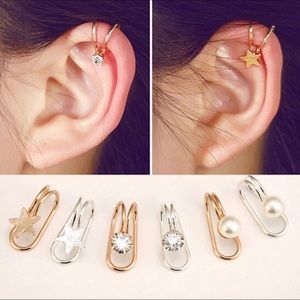 ❤️New Cuff Earring Trendy Star Stud Crystal